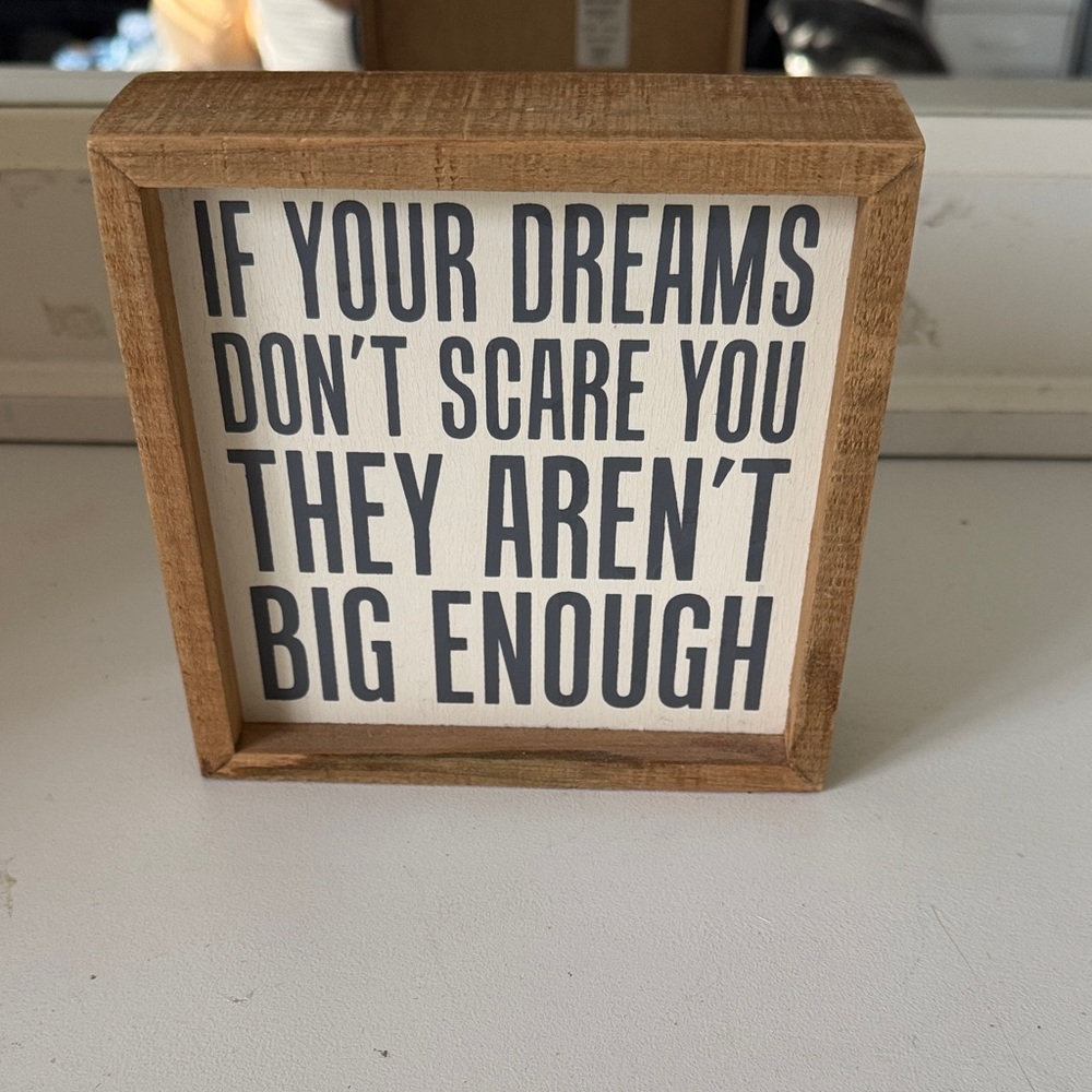 Inspirational Wooden Quote Sign